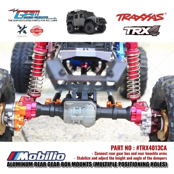 GPM Part #TRX4013CA Aluminum Rear Gear Box Mounts Multiple Positioning Holes Traxxas TRX-4 TRX-6 Trail Crawler
