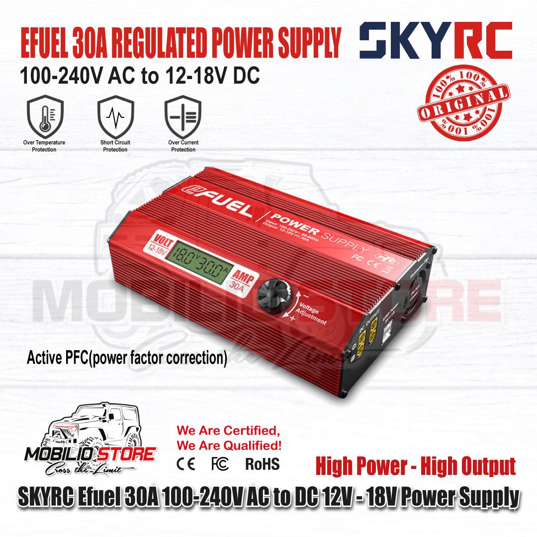 Adaptor Catu Daya DC SKYRC Efuel 540W 30A 12-18V 10A Sekring