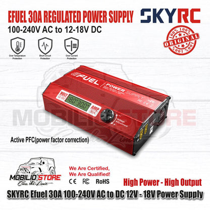 Adaptor Catu Daya DC SKYRC Efuel 540W 30A 12-18V 10A Sekring