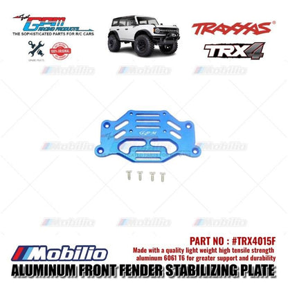 GPM Part #TRX4015F Aluminum Front Fender Stabilizing Plate Traxxas TRX-4 Ford Bronco