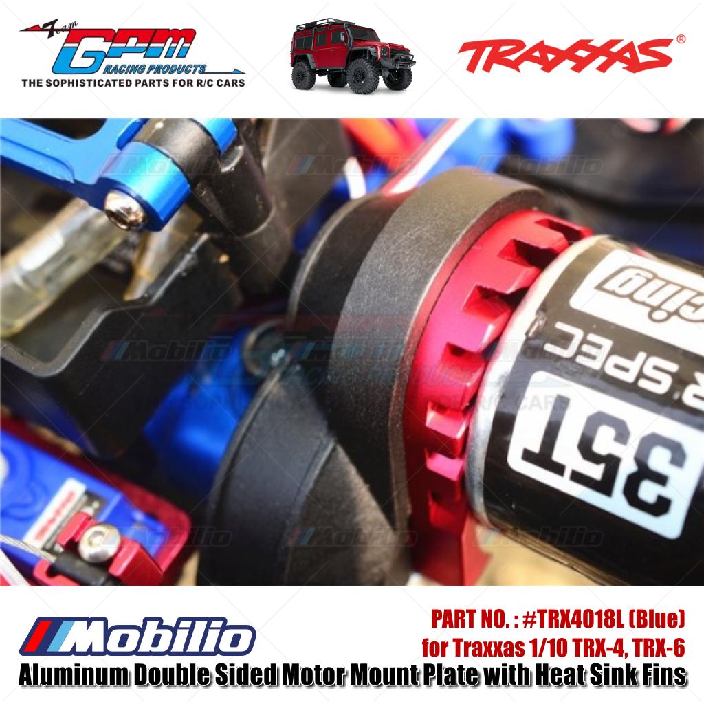 GPM Part #TRX4018L Aluminum Double Sided Motor Mount Plate with Heat Sink Fins for Traxxas 1/10 TRX-4 TRX-6