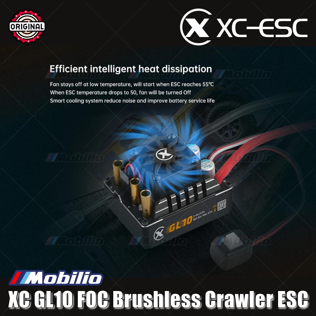 XC-ESC GL10 FOC Brushless Crawler ESC LiPo 2-4S 80A Kontinu BEC 6-13A Maks untuk Mobil Truk RC Rock Crawler