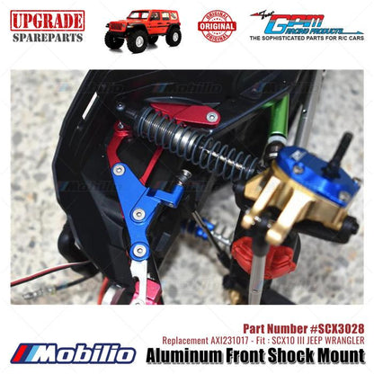 GPM Part #SCX3028 Aluminum Front Shock Mount Upgrade Axial SCX10 III Jeep Wrangler AXI231017 Replacement
