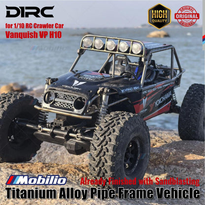 D1RC Upgrade Rangka Pipa Paduan Titanium untuk Kendaraan RC Crawler 1/10 Vanquish VP H10 dengan Sandblasting