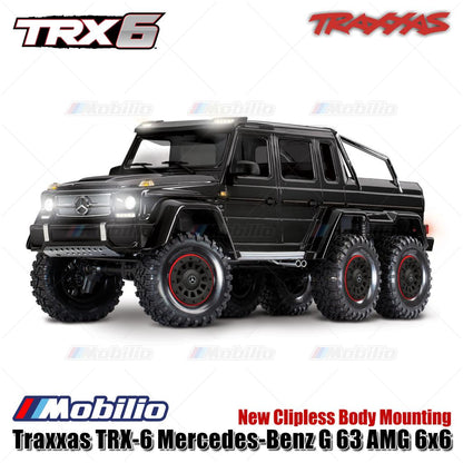 Traxxas TRX-6 G63 AMG 6x6 RTR RC Car Crawler Adventure 1/10 Scale TRX6 Ready New Clipless Body Mounting LED Light Kit Waterproof Speed Control