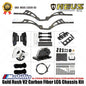 MEUS Racing Gold Rush V2 Carbon Fiber LCG Chassis Kit MEUS-LCG10-03 untuk 1/10 Axial SCX10 SCX10 II Capra 1.9 UTB dan Rakitan DIY Lainnya