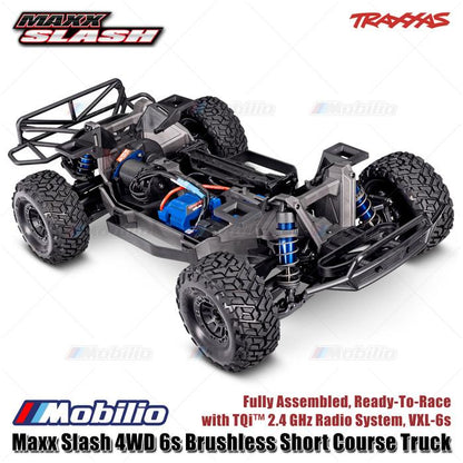 Traxxas 102076-4 Maxx Slash 4WD 6s Brushless Short Course Truck RTR Rakitan Lengkap Siap Balap Sistem Radio TQi 2.4 GHz VXL-6s Model 102076-4