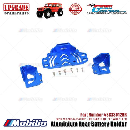 GPM Part #SCX30126R Aluminium Rear Battery Holder Upgrade Axial SCX10 III Jeep Wrangler AXI231008 Replacement