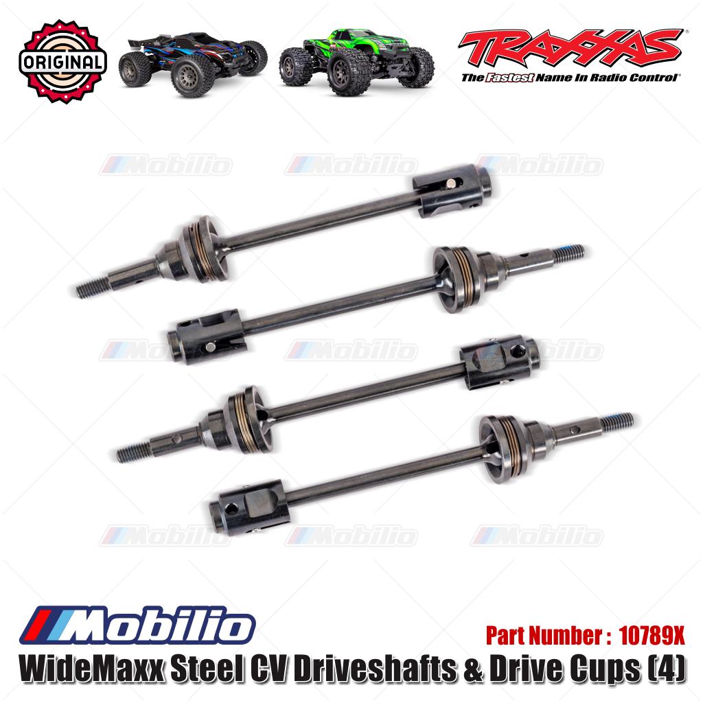Traxxas Part #10789X WideMaxx Steel CV Driveshafts & Drive Cups (4)