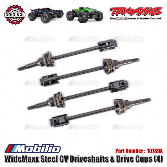 Traxxas Part #10789X WideMaxx Steel CV Driveshafts & Drive Cups (4)