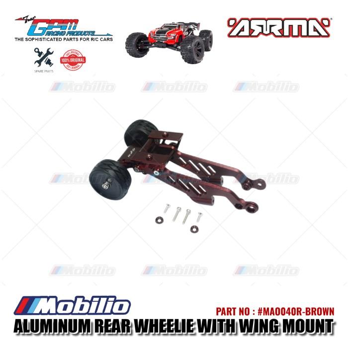 GPM Part #MAO040R Aluminum Rear Wheelie With Wing Mount Arrma Outcast 6S BLX Stunt Truck
