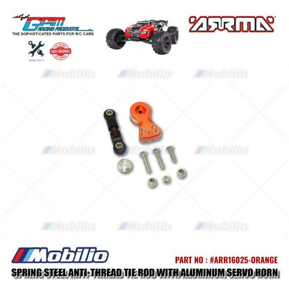GPM Part #ARR16025 Spring Steel Anti-thread Tie Rod With Aluminum Servo Horn For 25T Spline Output Shaft Arrma 6S BLX Monster Truck