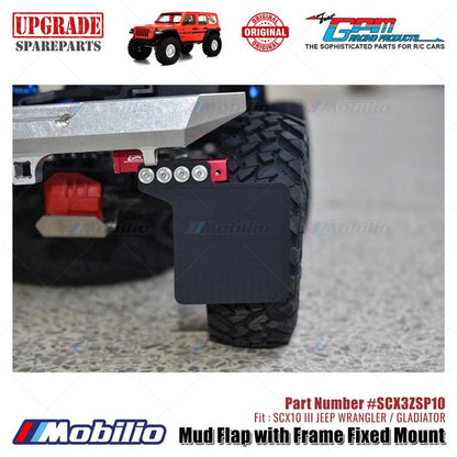 GPM Part #SCX3ZSP10 Mud Flap Decoration Axial SCX10 III Jeep Wrangler - Gladiator