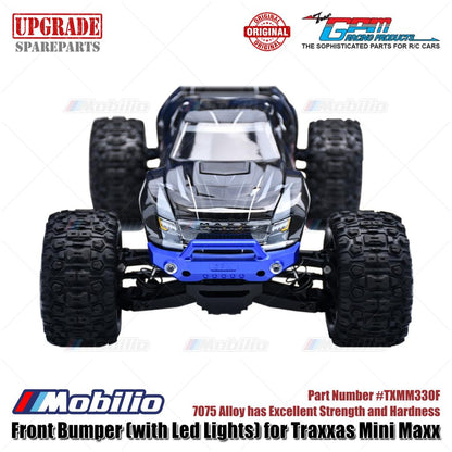 GPM Part #TXMM330F 7075 Alloy Front Bumper (with Led Lights) for RC Traxxas Mini Maxx