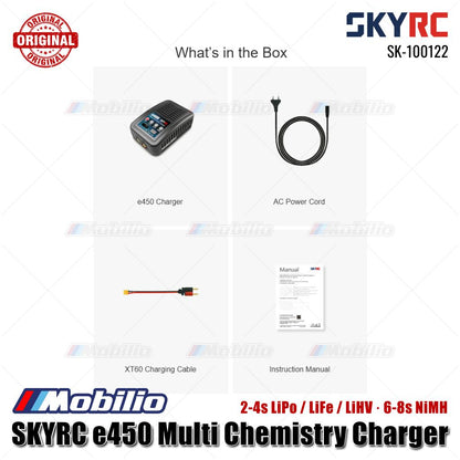 SKYRC #SK-100122 e450 Multi Chemistry Charger 2-4s LiPo / LiFe / LiHV · 6-8s NiMH