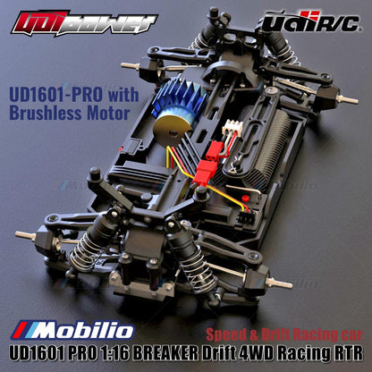 UDIR/C UD1601 Brushed UD1601-PRO Brushless Breaker 4WD 1:16 RTR Speed & Drift Racing RC Car