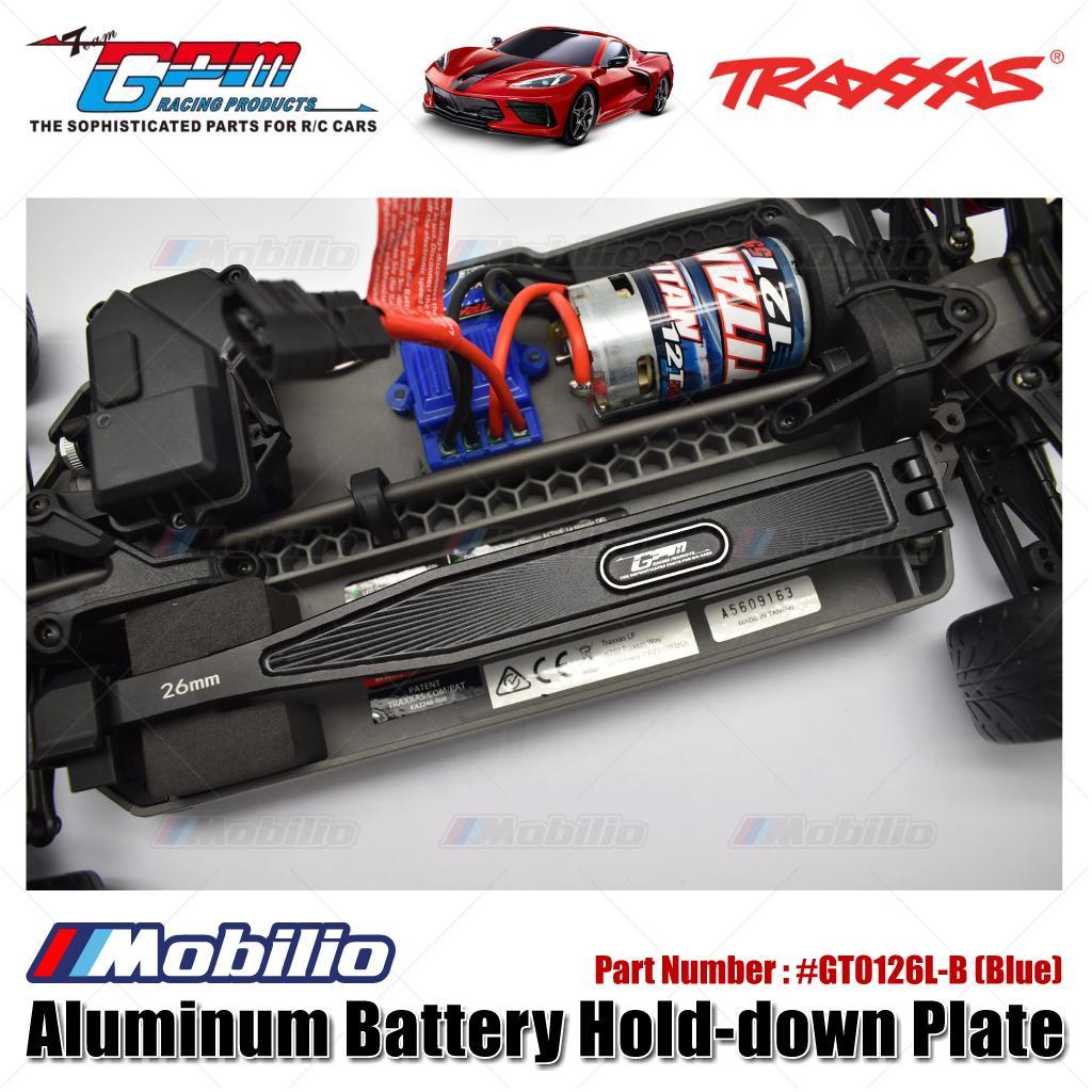 GPM Part #GT0126L Aluminum Battery Hold-Down Plate for 1/10 Traxxas 4-Tec 3.0 Corvette Stingray 93054-4 Upgrade Parts