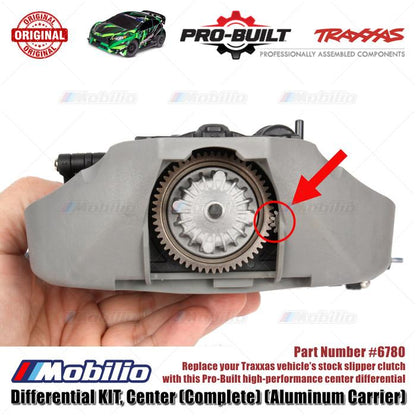 Traxxas Part #6780 Pro-Built High-Performance Center Differential with 54-tooth 32-pitch Steel Spur Gear for Ford Raptor Slash Hoss Rustler Stampede