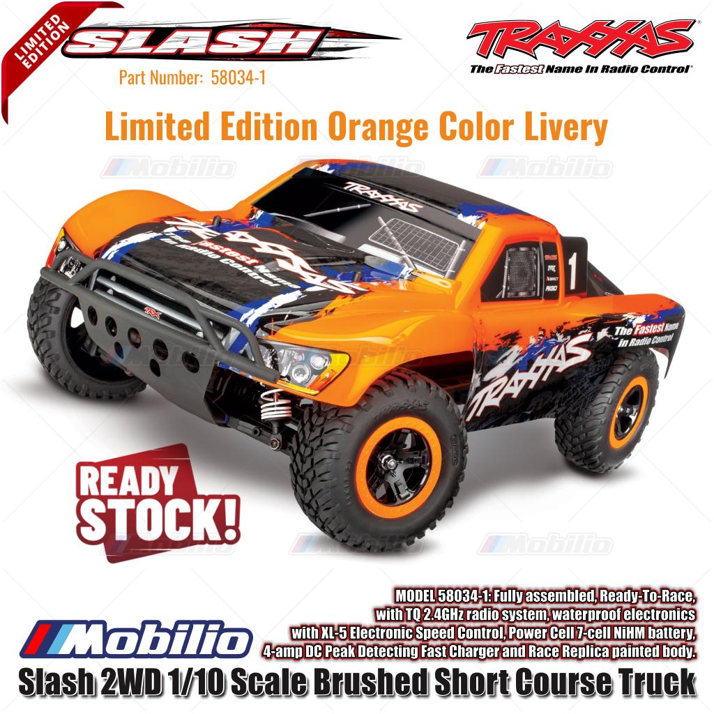 Traxxas 58034-1 Slash XL-5 2WD 1/10 Short Course Truck with TQ Radio 2.4GHz Includes Battery and Charger Limited Edition Orange Livery