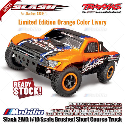 Traxxas 58034-1 Slash XL-5 2WD 1/10 Short Course Truck with TQ Radio 2.4GHz Includes Battery and Charger Limited Edition Orange Livery