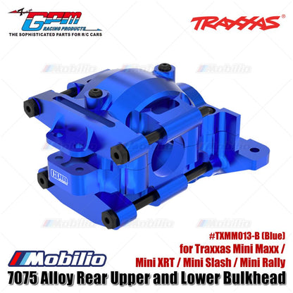 GPM Part #TXMM013 7075 Alloy Rear Upper and Lower Bulkhead for Traxxas Mini Maxx / Mini XRT / Mini Slash / Mini Rally Upgrade