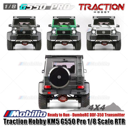 Traction Hobby G550 Pro KM5 Mobil RC Crawler Skala 1/8 Kendali Jarak Jauh Petualangan RTR