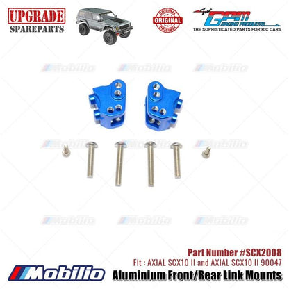 GPM Part #SCX2008 Aluminium Front/Rear Link Mounts AX31384 RC Upgrade Axial SCX10 II Crawler Adventure  Remote Control