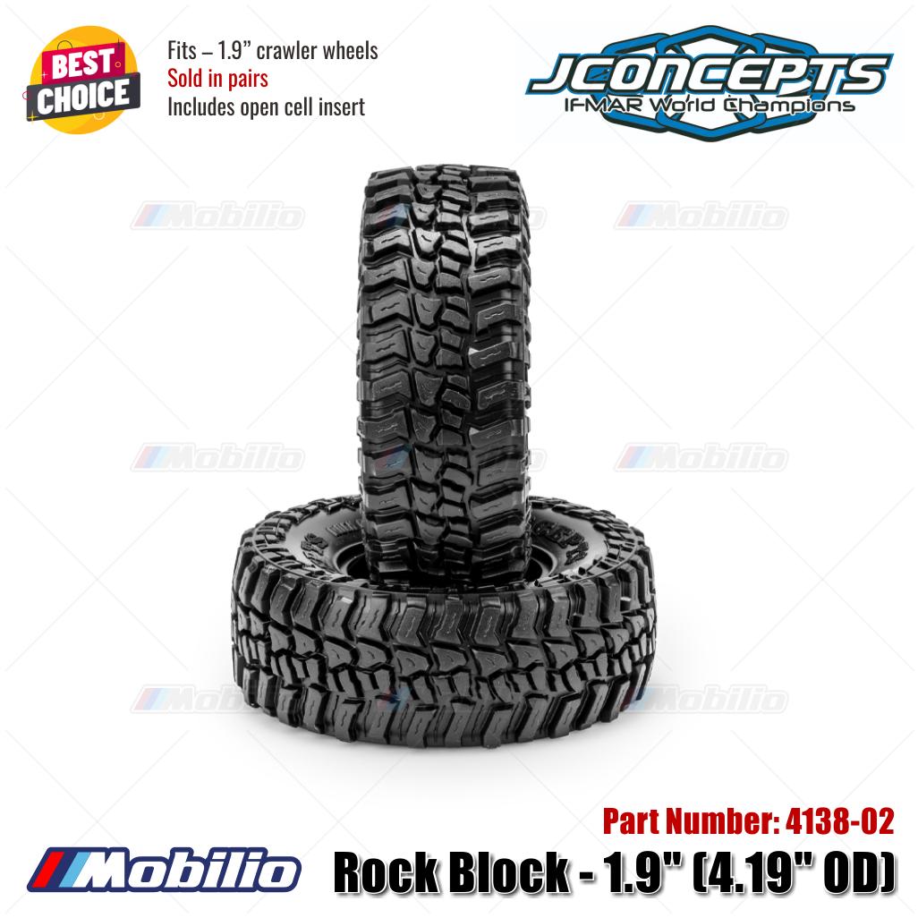 JConcepts #4138-02 Rock Block - 1.9" (4.19" OD) Fits – 1.9" Crawler Wheels