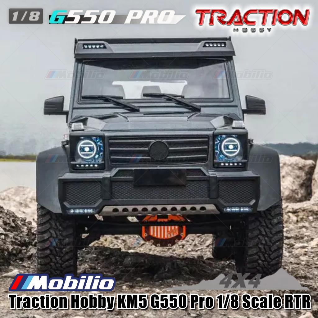 Traction Hobby G550 Pro KM5 Mobil RC Crawler Skala 1/8 Kendali Jarak Jauh Petualangan RTR