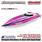 Traxxas 106064-4 Disruptor Brushless 4s Boat dengan Rapid Right Motor Outrunner Brushless RTR Kontrol Jarak Jauh untuk Air - Control