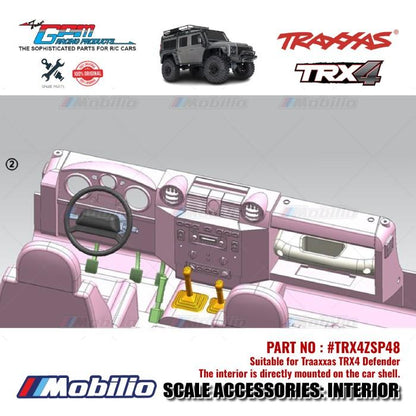 GPM Part #TRX4ZSP48 Interior Body for Traxxas TRX-4 Defender / D110 Crawler Adventure