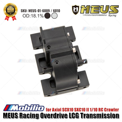 MEUS Racing Overdrive LCG Transmission MEUS-01-6009 / 10 untuk Axial SCX10 SXC10 II 1/10 RC Crawler