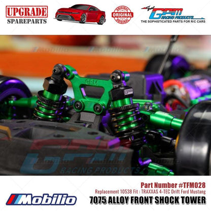 GPM Part #TFM028 7075 Alloy Front Shock Tower #10538 Traxxas 4-TEC Drift Ford Mustang