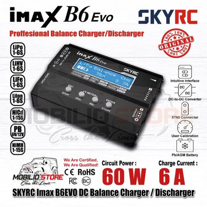 Pengisi Daya Saldo Profesional SKYRC iMAX B6EVO 60W 6A SK-100168 Asli