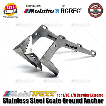 MobiTraxx Stainless Steel Scale Ground Anchor for 1/10 1/8 Crawler Extreme Recommended for RCRFC