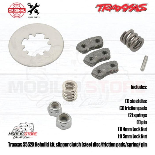 Traxxas Part #5552X Rebuild Kit Slipper Steel Disc Friction Pads Spring Pin