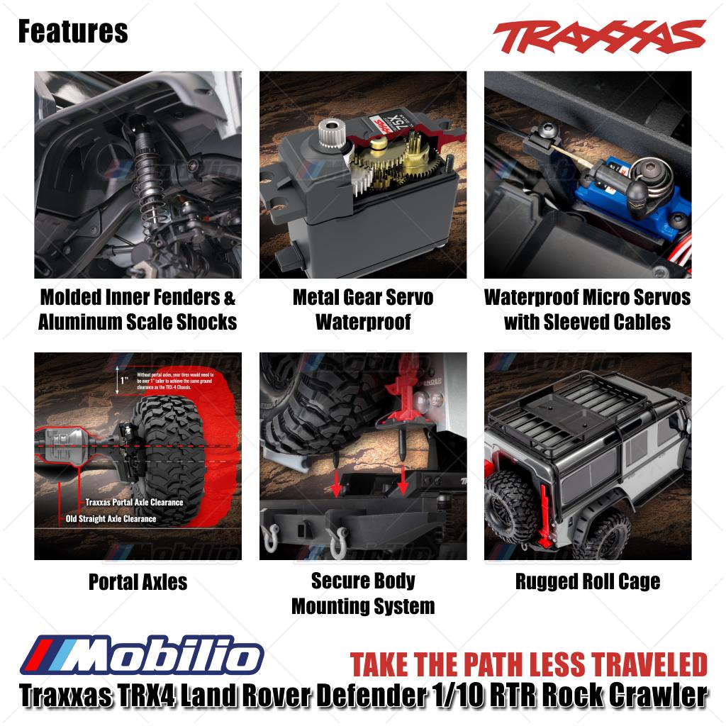 Traxxas 82256-4 TRX4 Land Rover Defender 1/10 RTR Rock Crawler New Clipless