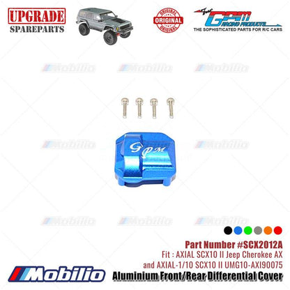 GPM Part #SCX2012A Aluminium Front Rear Differential Cover RC Upgrade Axial SCX10 II Crawler Adventure