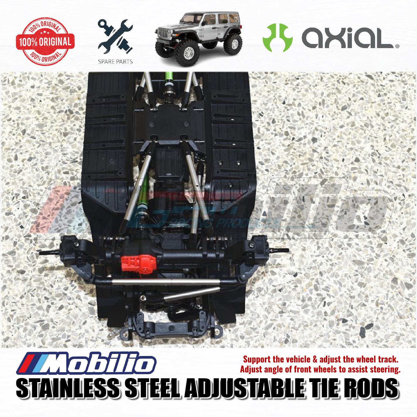 GPM Part #SCX3160S Stainless Steel Adjustable Tie Rods Link Rod Set Axial SCX10 III Wrangler