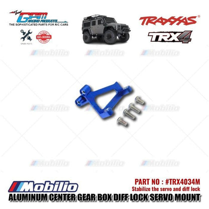 GPM Part #TRX4034M Aluminum Center Gear Box Differential Lock Servo Mount Traxxas TRX-4 TRX-6 Trail Crawler