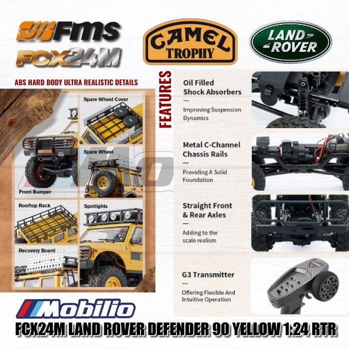 FCX24M Land Rover Camel Trophy Edition Defender 90 Discovery Range Rover Defender 110 Rc RTR