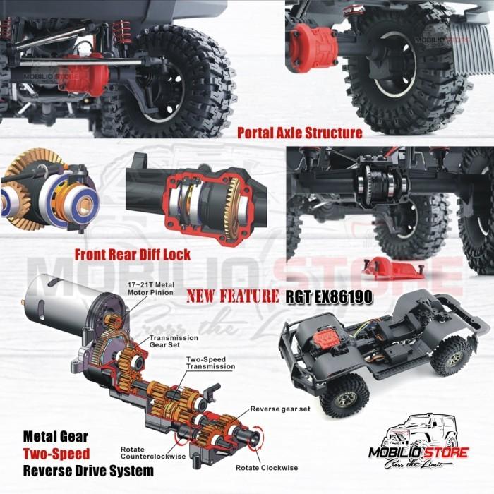RGT EX86190 Rescuer Toyota Land Cruiser 76 Mobil RC Crawler 1/10 RTR