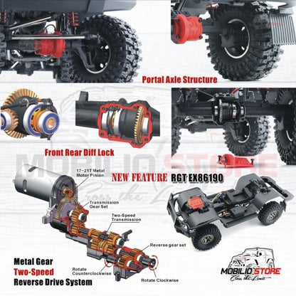 RGT EX86190 Rescuer Toyota Land Cruiser 76 Mobil RC Crawler 1/10 RTR