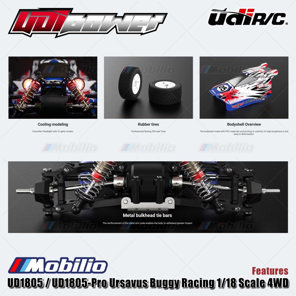 UDIR/C UD1805 / UD1805-Pro Ursavus Buggy Racing 1/18 Scale 4WD 2.4GHz ESP Gyro RC Car RTR