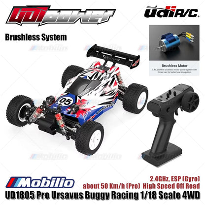 UDIR/C UD1805 / UD1805-Pro Ursavus Buggy Racing 1/18 Scale 4WD 2.4GHz ESP Gyro RC Car RTR