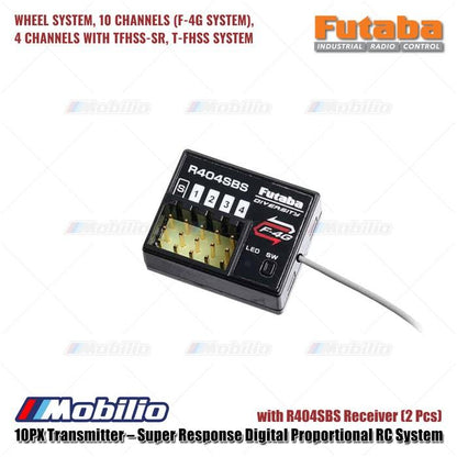 Futaba 10PX Transmitter Super Response Digital Proportional RC System 10-Channel #FP-10PX-R404 with R404SBS Receiver