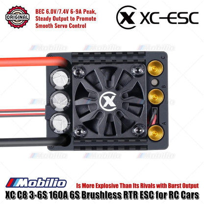 XC-ESC C8 6S Brushless Sensorless RTR ESC 3-6S 160A untuk Mobil RC
