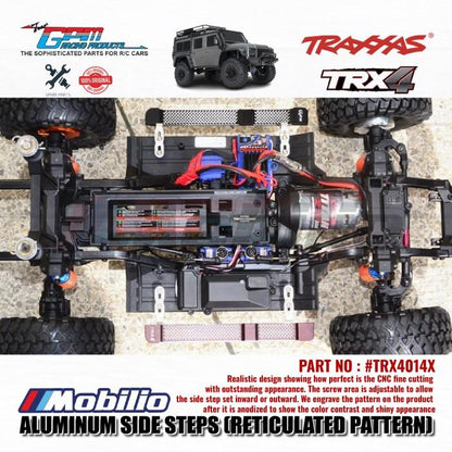 GPM Part #TRX4014X Aluminum Side Steps (Reticulated Pattern) for Traxxas TRX-4