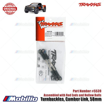 Traxxas Part #5539 Camber Links 58mm Assembled with Rod Ends and Hollow Balls for RC Ford Raptor Slash Hoss Stampede Rustler XO-1