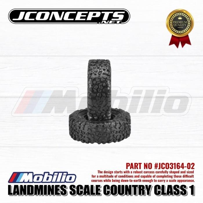 Jconcepts Part #JCO3164-02 1.9 Landmines Scale Country Class 1 Crawler Tires 2Pcs 106mm Green
